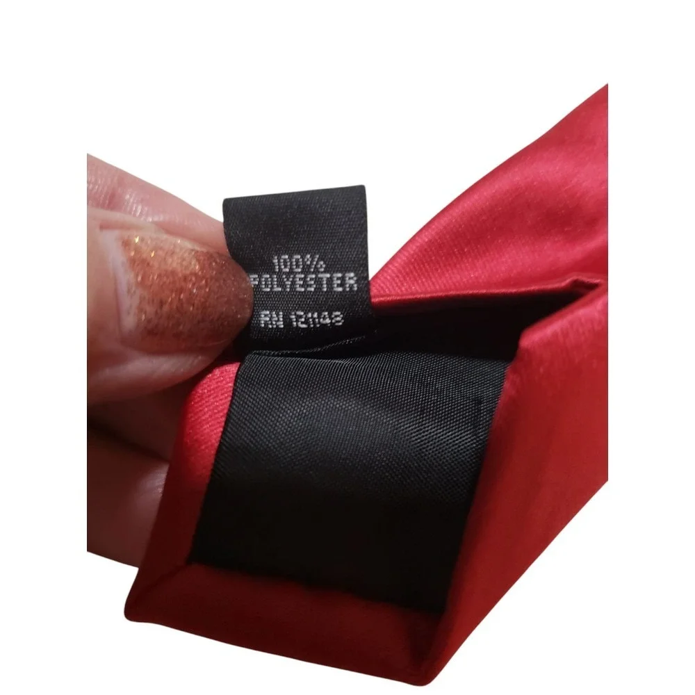 Arrow Mens Tie Necktie Designer Luxury‎ Solid Red Satin Formal Power Preppy